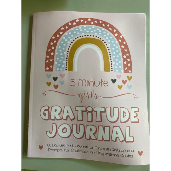 5 minute girls gratitude, journal 100 day journal w/ prompts challenges quotes - Picture 1 of 13